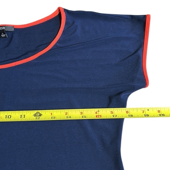 DRESS sz 12, colorblock ,gold colored chain detail , heavy ,fitted,MSK,Macy’s - Picture 6 of 13